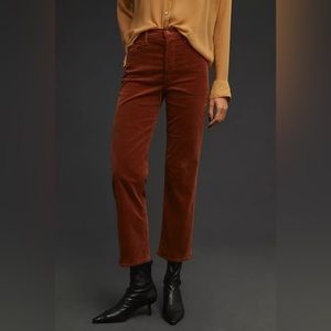 MOTHER The Tomcat High-Rise Straight Corduroy Jeans